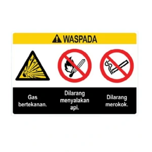 multiple sign, rambu k3 dengan beberapa panel, custom rambu k3