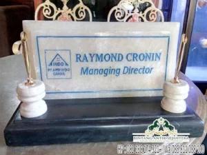 papan nama batu granit, papan nama marmer