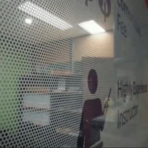 stiker one way, stiker perforasi, stiker one way kantor