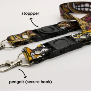 stopper lanyard, stopper id card, pengait tali lanyard