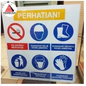 papan informasi keselamatan konstruksi, papan akrilik K3