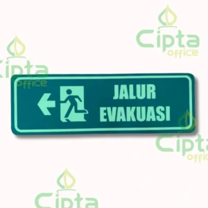 rambu emergency exit bahan akrilik yang ringan dengan stiker fosfor